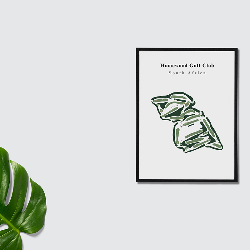 Humewood Golf Club - South Africa minimalist golf course wall art