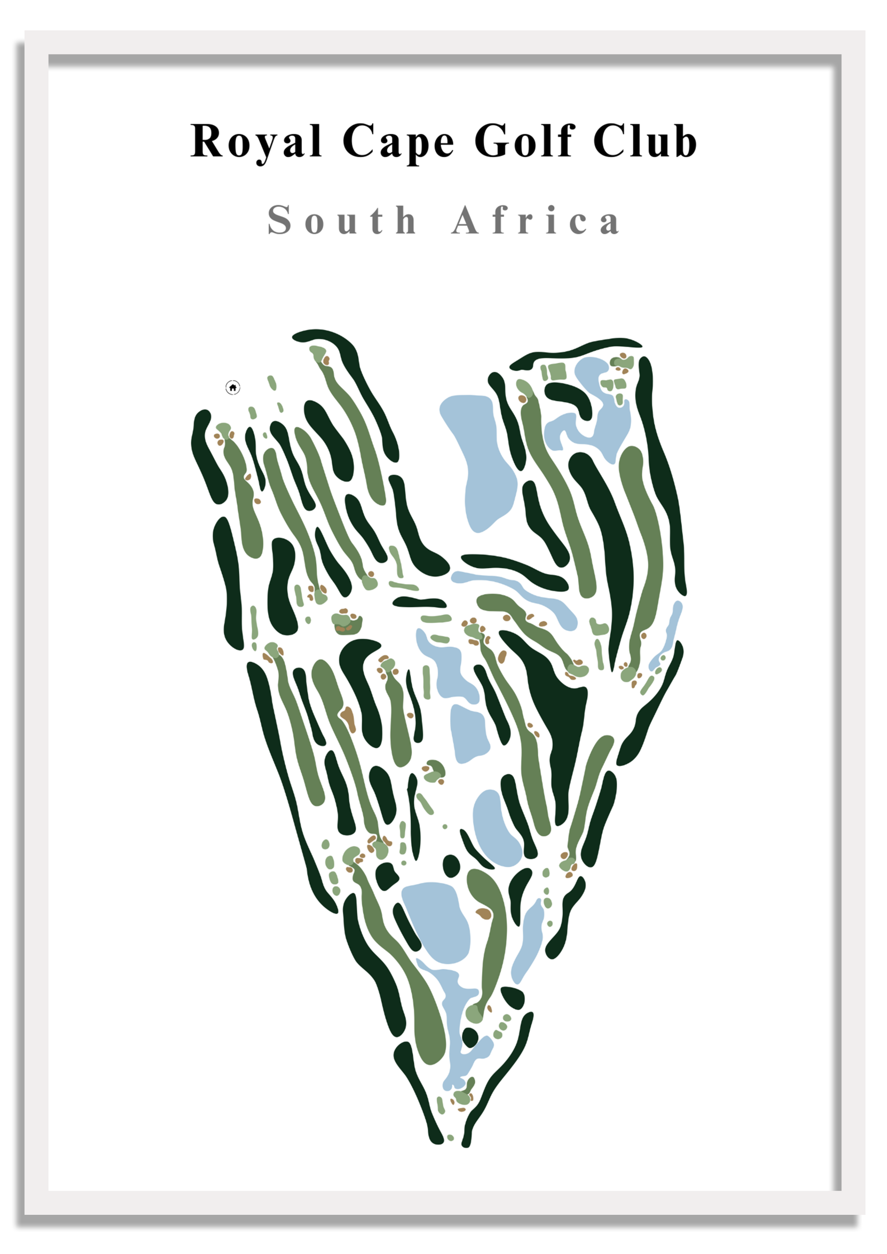 Royal Cape Golf Club - South Africa – Minimalist Golf Course Print