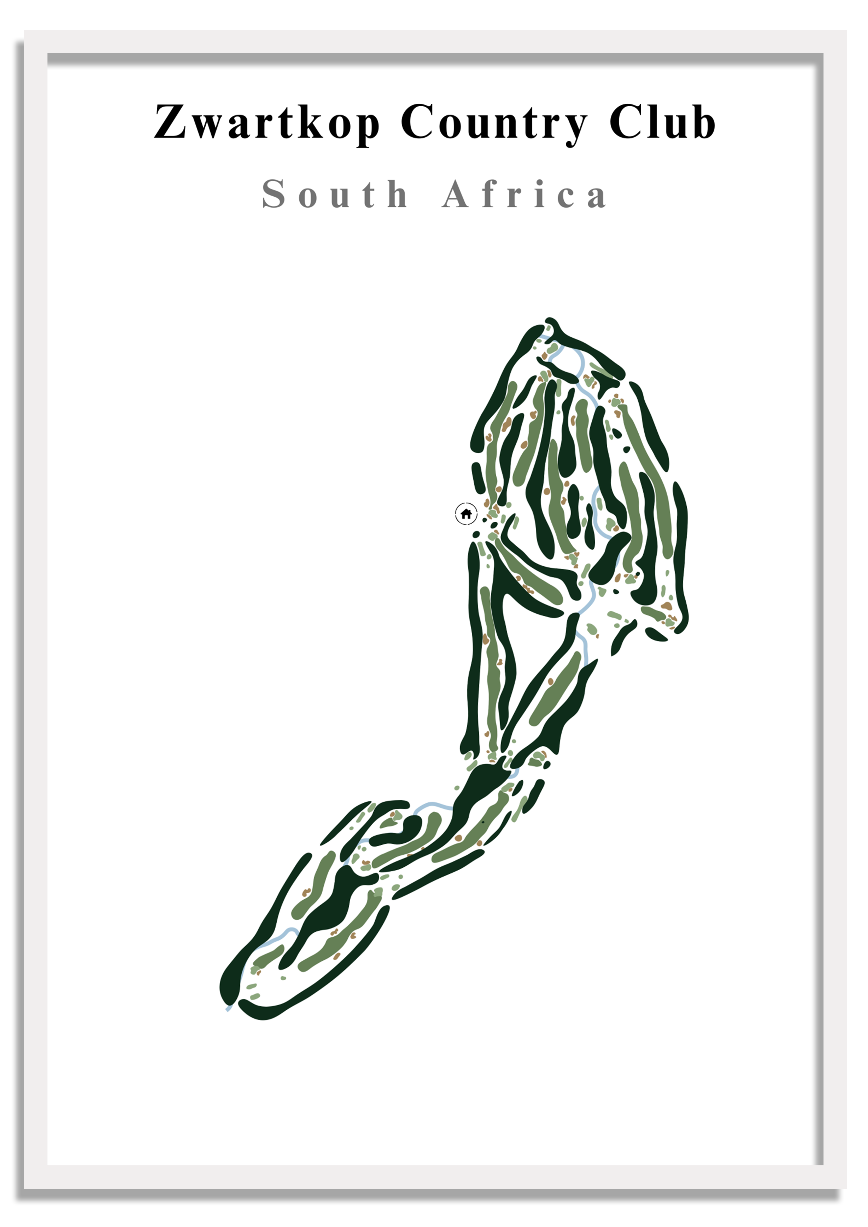 Zwartkop Country Club - South Africa – Minimalist Golf Course Print