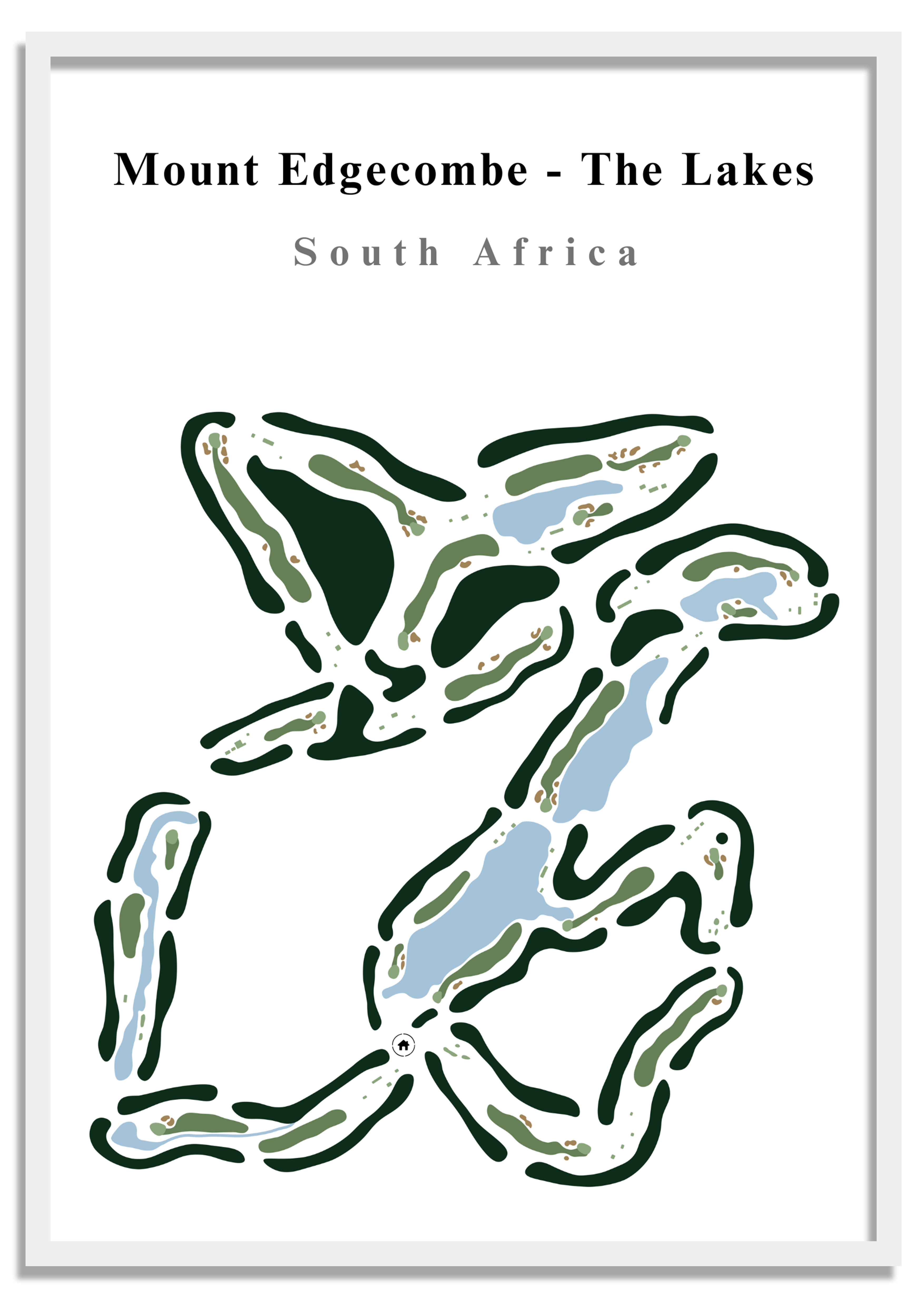 Mount Edgecombe - The Lakes - South Africa – Minimalist Golf Course Print