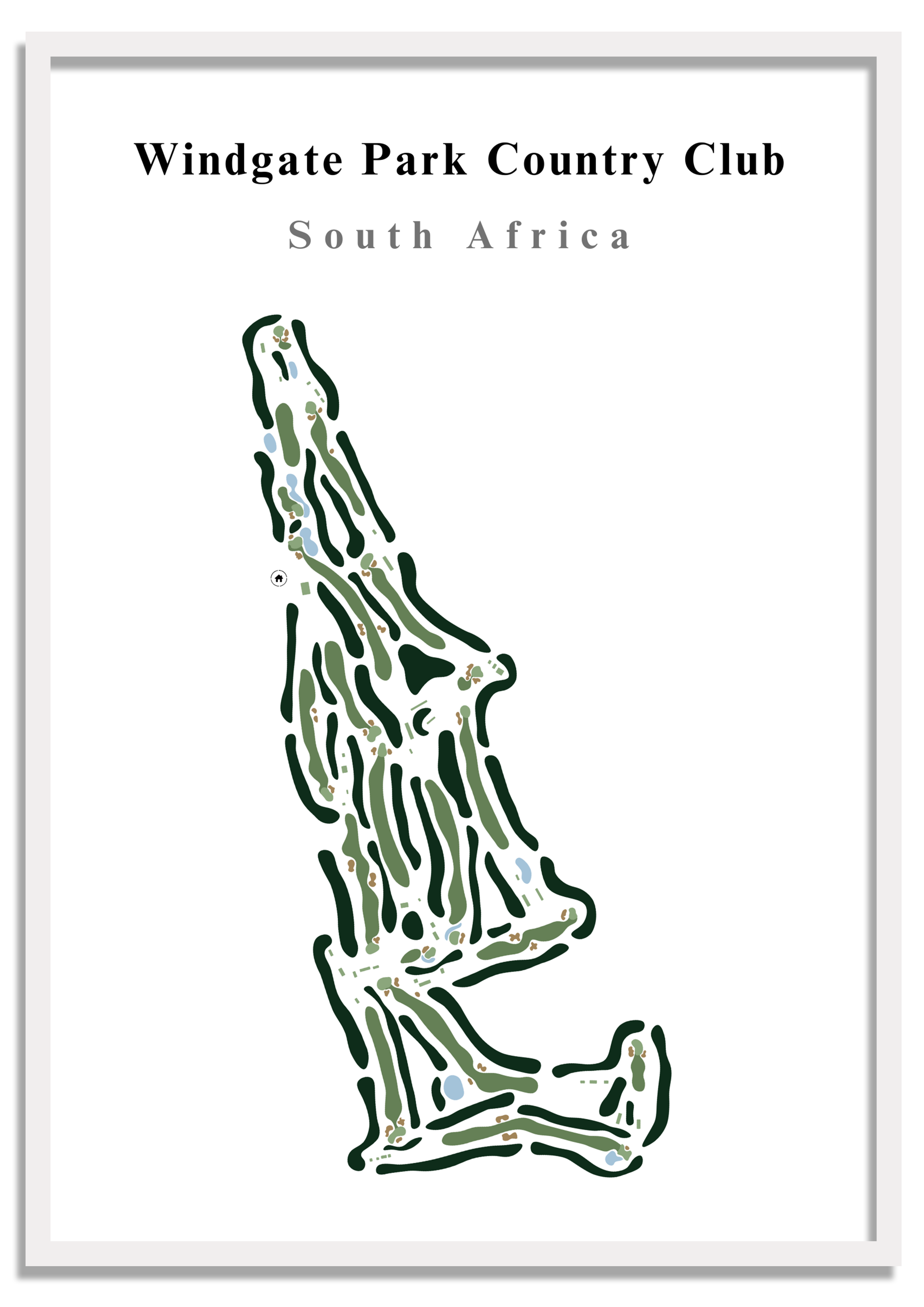 Wingate Park Country Club - South Africa – Minimalist Golf Course Print