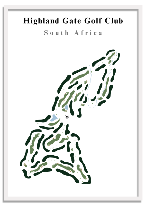 Highland Gate Golf Club - South Africa - Printed Golf Course