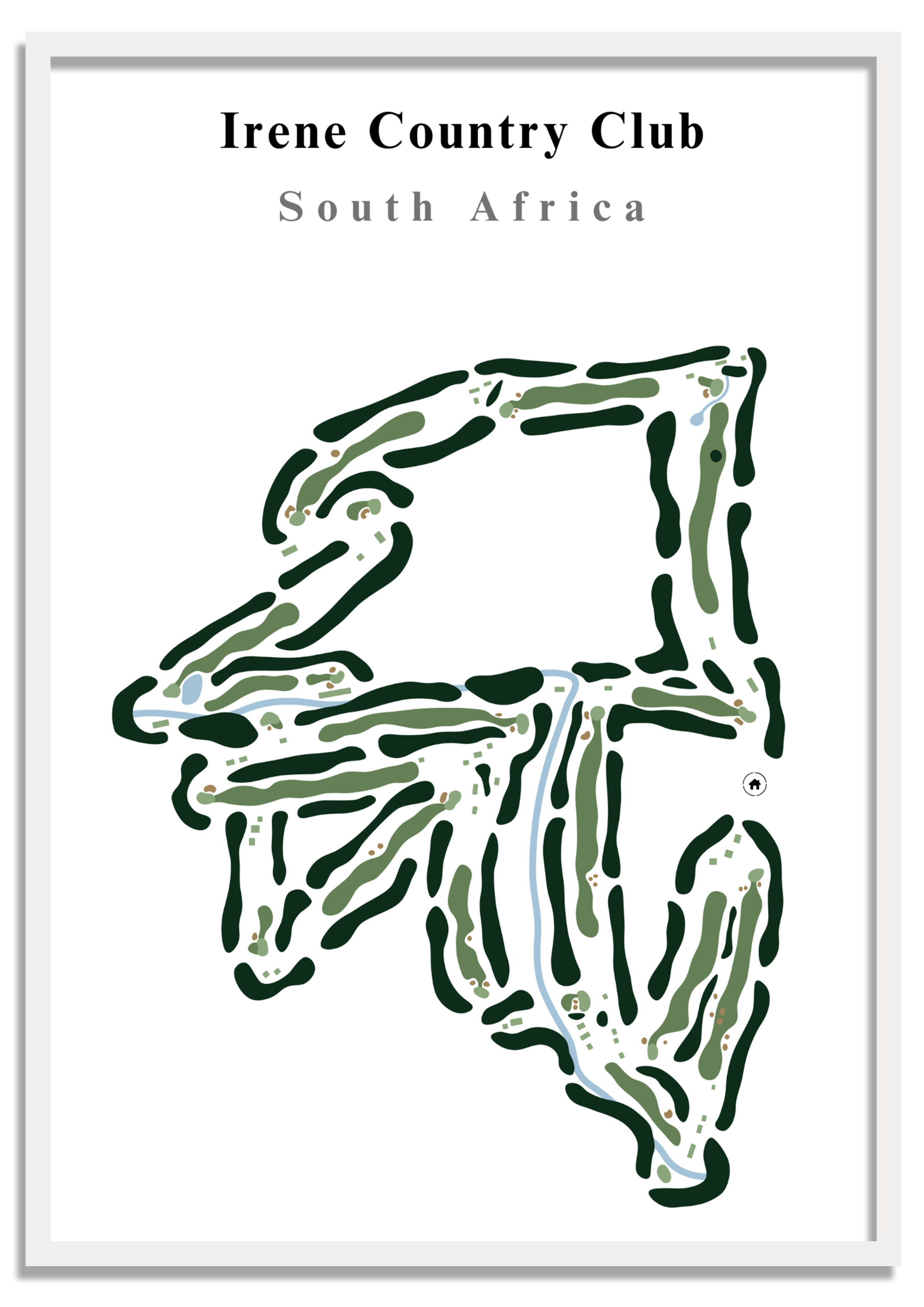 Irene Country Club - South Africa – Minimalist Golf Course Print
