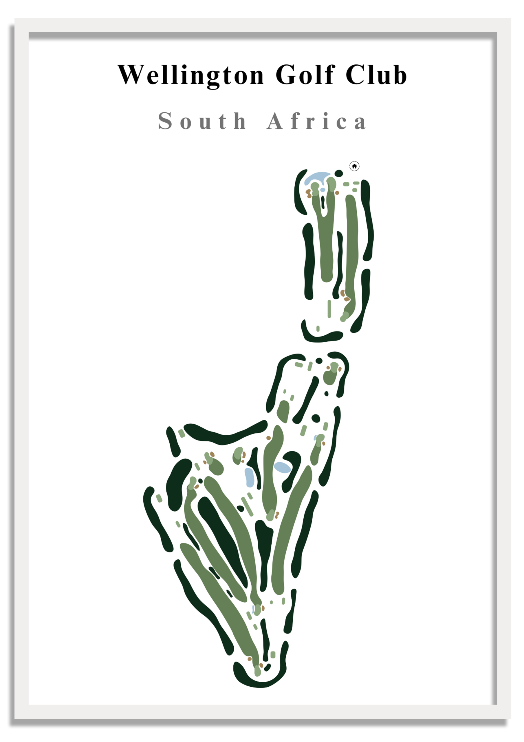 Wellington Golf Club - South Africa – Minimalist Golf Course Print