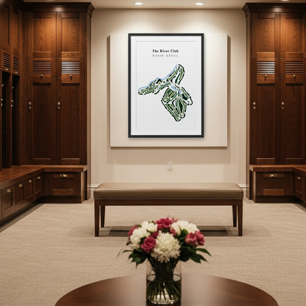 fairway prints golf the river club course club art