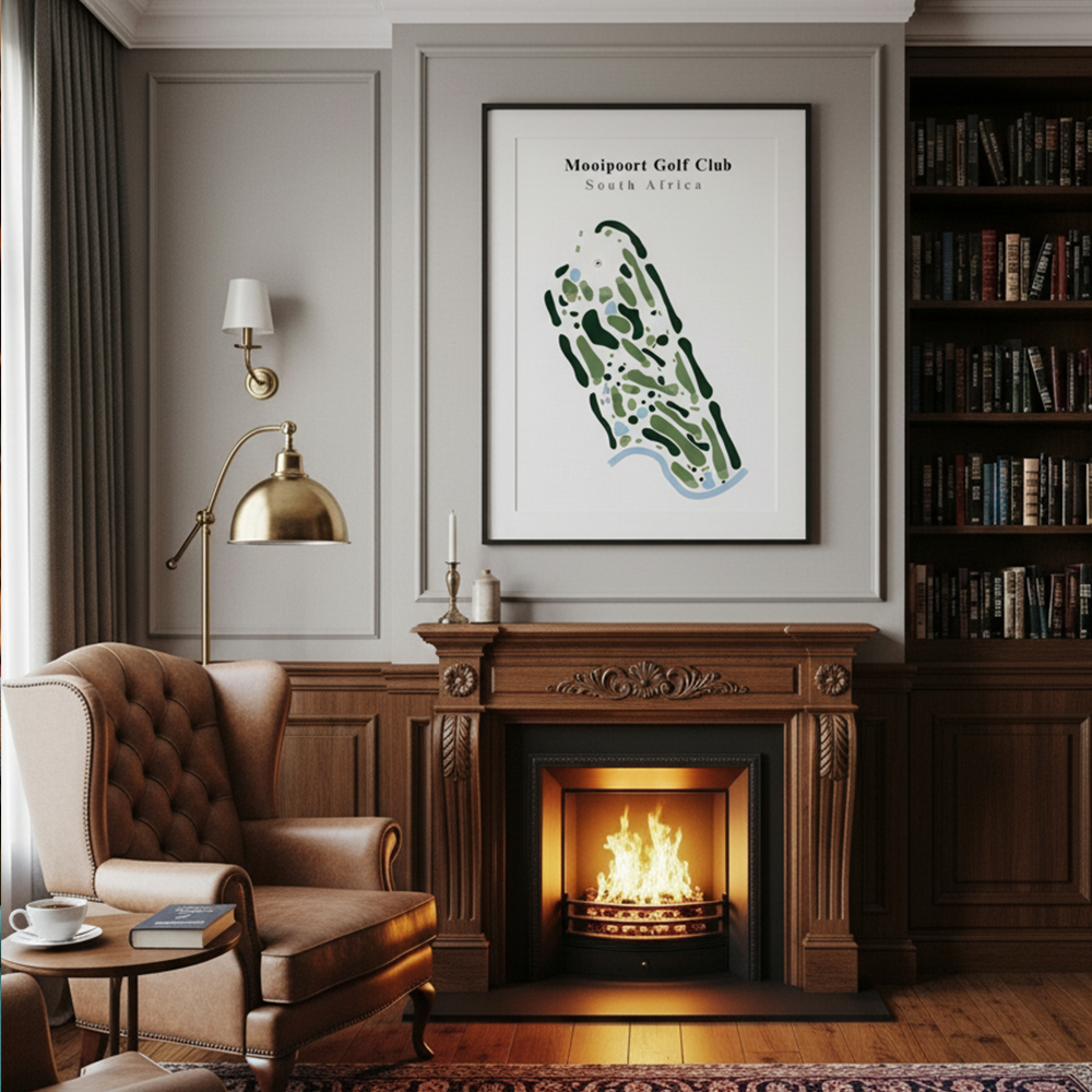 Mooipoort Golf Club - South Africa Golf Course Print – home decor artwork