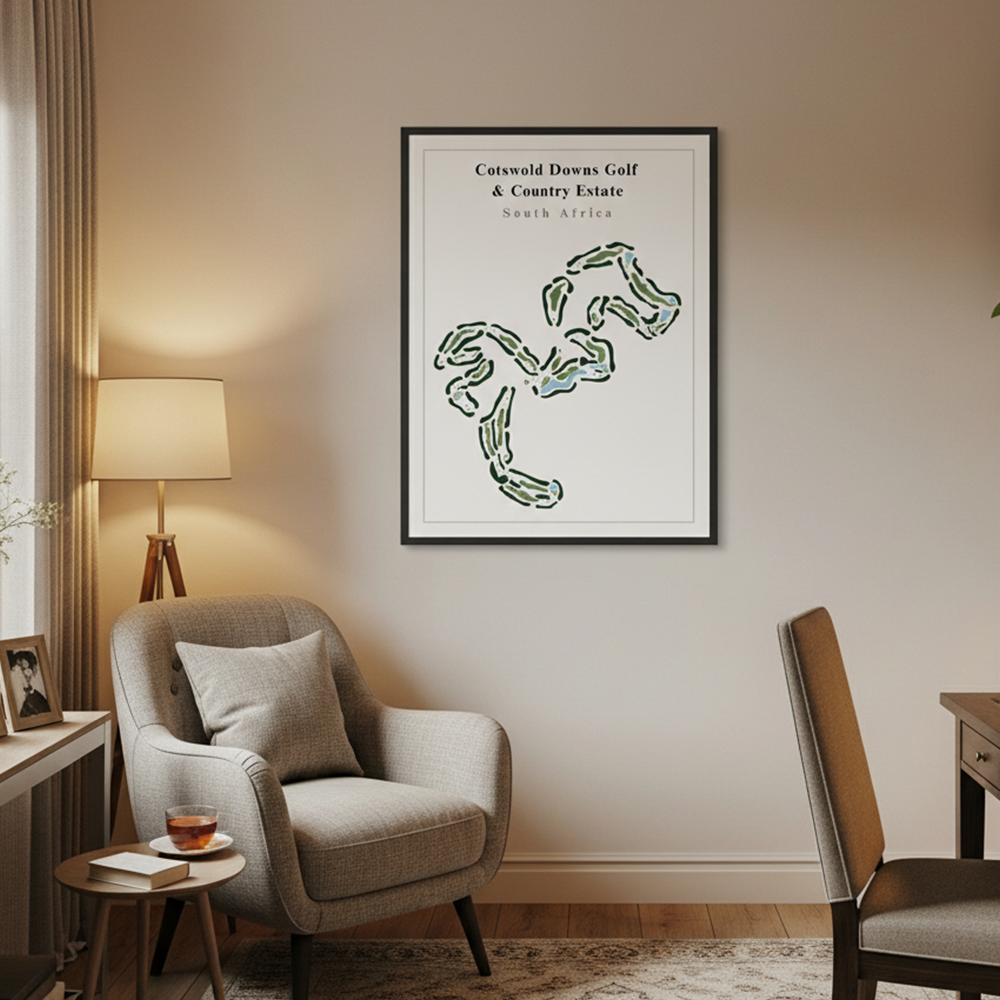 fairway prints golf the cotswold downs course club art