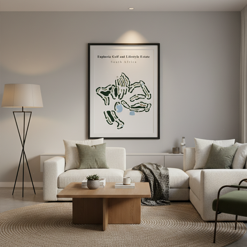 Euphoria Golf & Lifestyle Estate - South Africa minimalist golf course wall art display