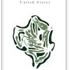Augusta National Golf Club - United States – Minimalist Golf Course Print