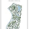 Boschenmeer Golf Estate - South Africa – Minimalist Golf Course Print
