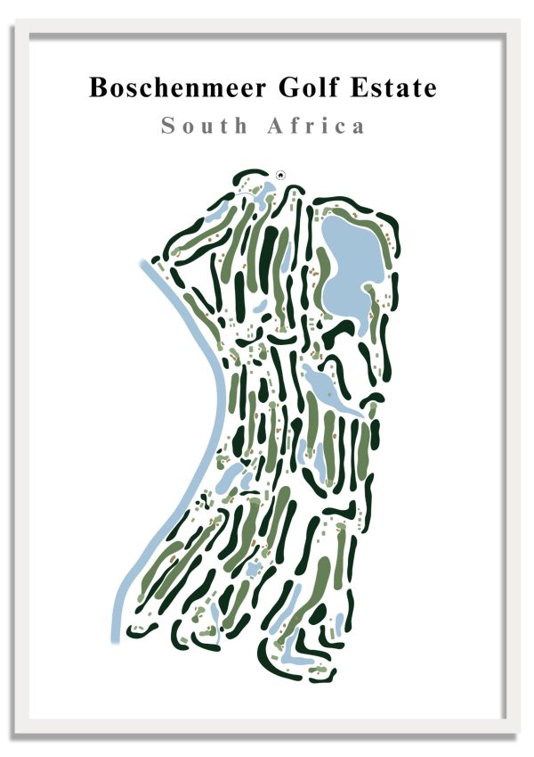 Boschenmeer Golf Estate - South Africa – Minimalist Golf Course Print