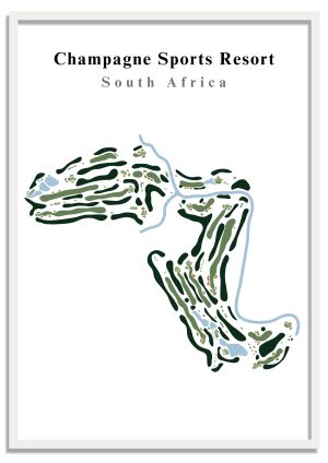 Champagne-Sports Champagne Sports Resort - South Africa – Minimalist Golf Course Print