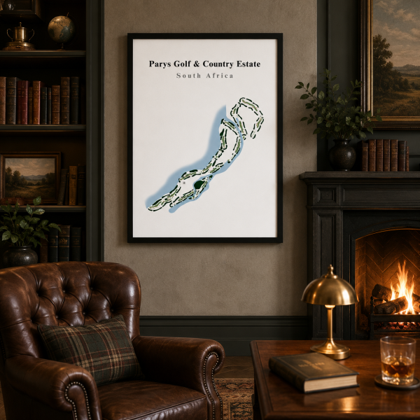 Parys Golf & Country Estate - South Africa Golf Course Print framed in modern living room