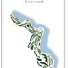 Crail Balcomie Links – Minimalistic Golf Course Print (Scotland) – Minimalist Golf Course Print