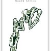 East London Golf Club - South Africa – Minimalist Golf Course Print