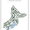 Gary Player Country Club - South Africa – Minimalist Golf Course Print
