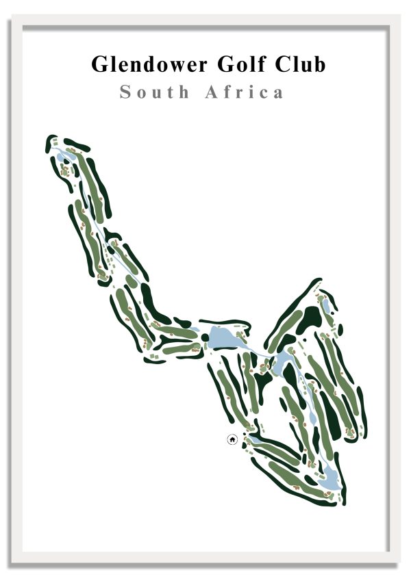 Glendower Golf Club - South Africa – Minimalist Golf Course Print