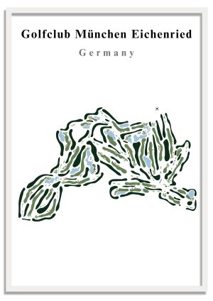 Golfclub München Eichenried - Germany – Minimalist Golf Course Print