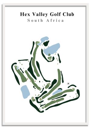 Hex Valley Golf Club - South Africa – Minimalist Golf Course Print