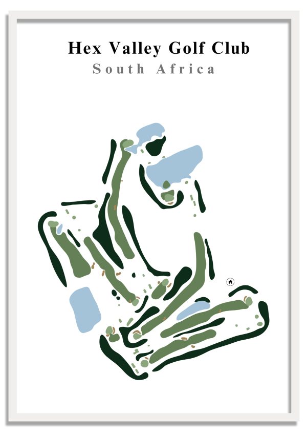 Hex-valley Hex Valley Golf Club - South Africa – Minimalist Golf Course Print