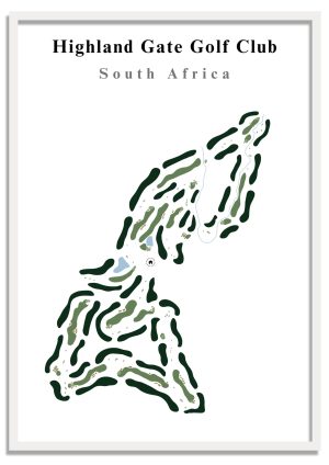 Highland Gate Golf Club - South Africa – Minimalist Golf Course Print