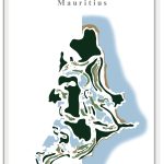 Ile aux Cerfs Golf Club - Mauritius – Minimalist Golf Course Print