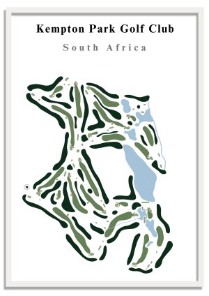 Kempton Park Golf Club - South Africa – Minimalist Golf Course Print