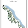Kingsbarns Golf Links – Minimalistic Golf Course Print (Scotland) – Minimalist Golf Course Print