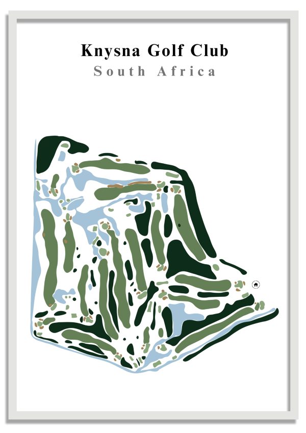 Knysna-GC Knysna Golf Club - South Africa – Minimalist Golf Course Print