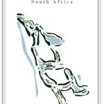 Leopard Creek - South Africa – Minimalist Golf Course Print