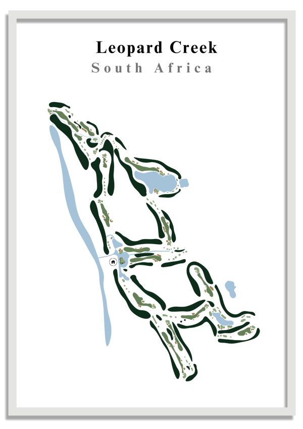 Leopard Creek - South Africa – Minimalist Golf Course Print