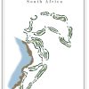 Pinnacle Point Golf Club - South Africa – Minimalist Golf Course Print