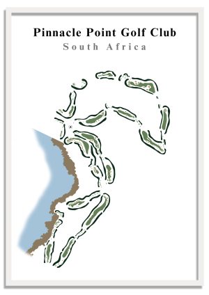 Pinnacle Point Golf Club - South Africa – Minimalist Golf Course Print