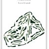 Muirfield – Minimalistic Golf Course Print (Scotland) – Minimalist Golf Course Print