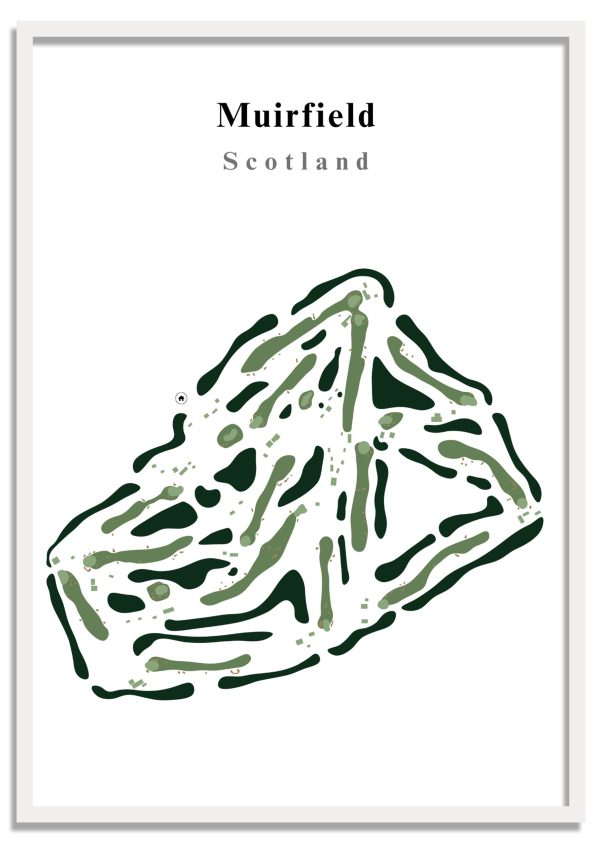 Muirfield – Minimalistic Golf Course Print (Scotland) – Minimalist Golf Course Print