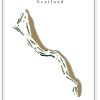 North Berwick - Scotland – Minimalist Golf Course Print