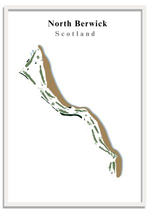 North-Berwick North Berwick - Scotland – Minimalist Golf Course Print