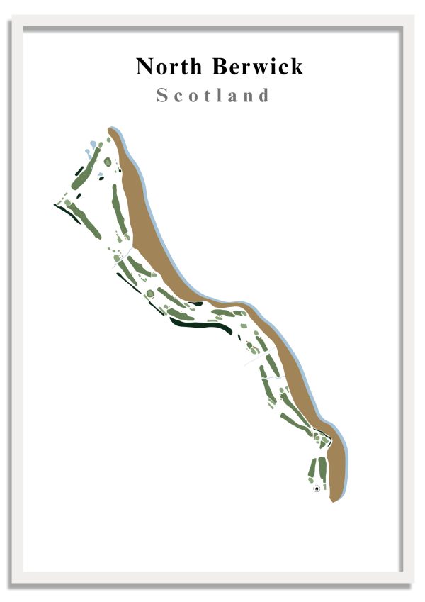 North Berwick - Scotland – Minimalist Golf Course Print