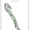 Old Course – St Andrews – Minimalistic Golf Course Print (Scotland) – Minimalist Golf Course Print