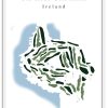Old Head Golf Links – Minimalistic Golf Course Print (Ireland) – Minimalist Golf Course Print