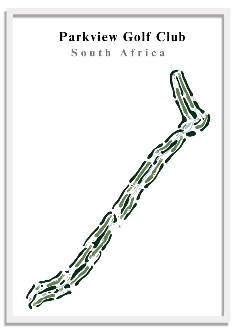 Parkview Golf Club - South Africa – Minimalist Golf Course Print