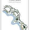 Pebble Beach – Minimalistic Golf Course Print (USA) – Minimalist Golf Course Print