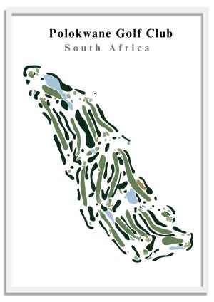 Polokwane Golf Club - South Africa – Minimalist Golf Course Print