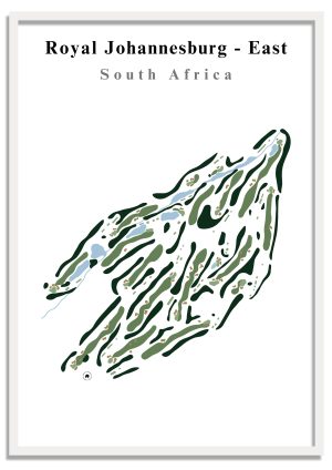 Royal Johannesburg & Kensington - East Course - South Africa – Minimalist Golf Course Print
