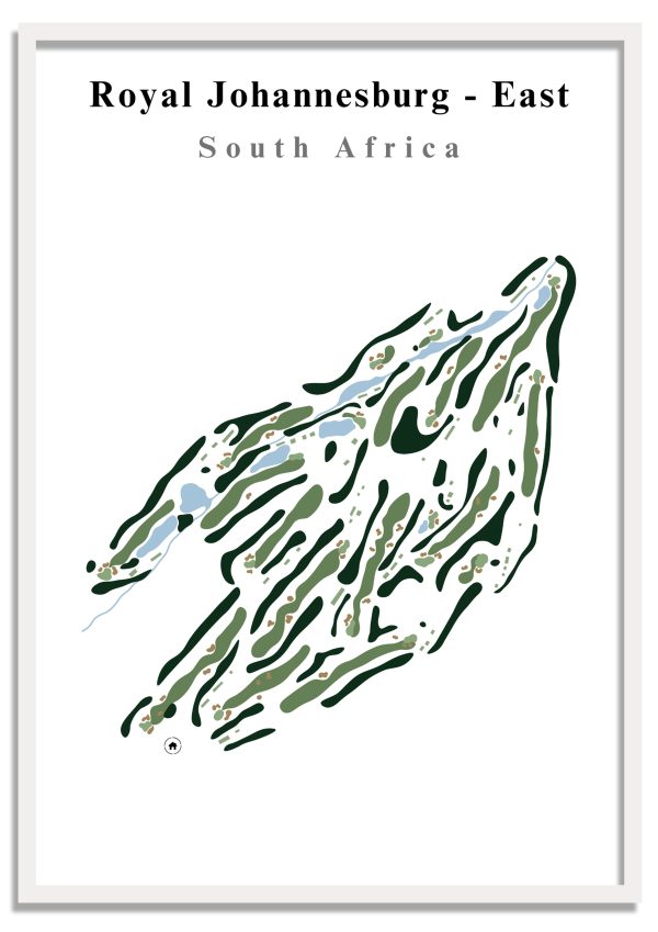 Royal Johannesburg & Kensington - East Course - South Africa – Minimalist Golf Course Print