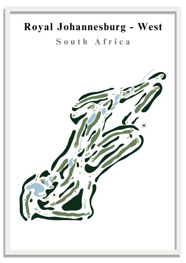 Royal Johannesburg & Kensington - West Course - South Africa – Minimalist Golf Course Print
