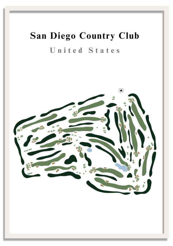 San Diego Country Club - USA – Minimalist Golf Course Print