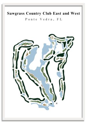 Sawgrass Country Club - United States – Minimalist Golf Course Print