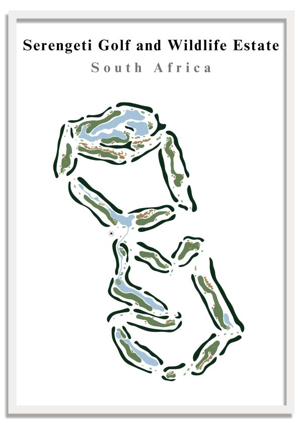 Serengeti Serengeti Golf and Wildlife Estate - South Africa – Minimalist Golf Course Print