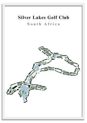 Silver Lakes Golf Club - South Africa – Minimalist Golf Course Print